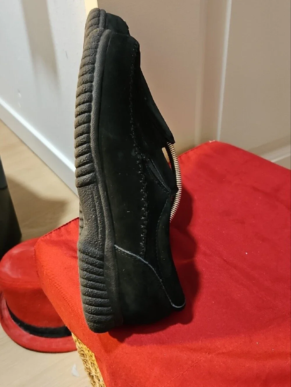 Dr. Scholl's Black Suede Slip-On Comfort Loafers
